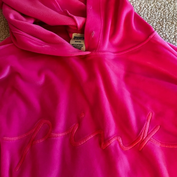 Pink velour sweatshirt and sweatpants set - Picture 5 of 6